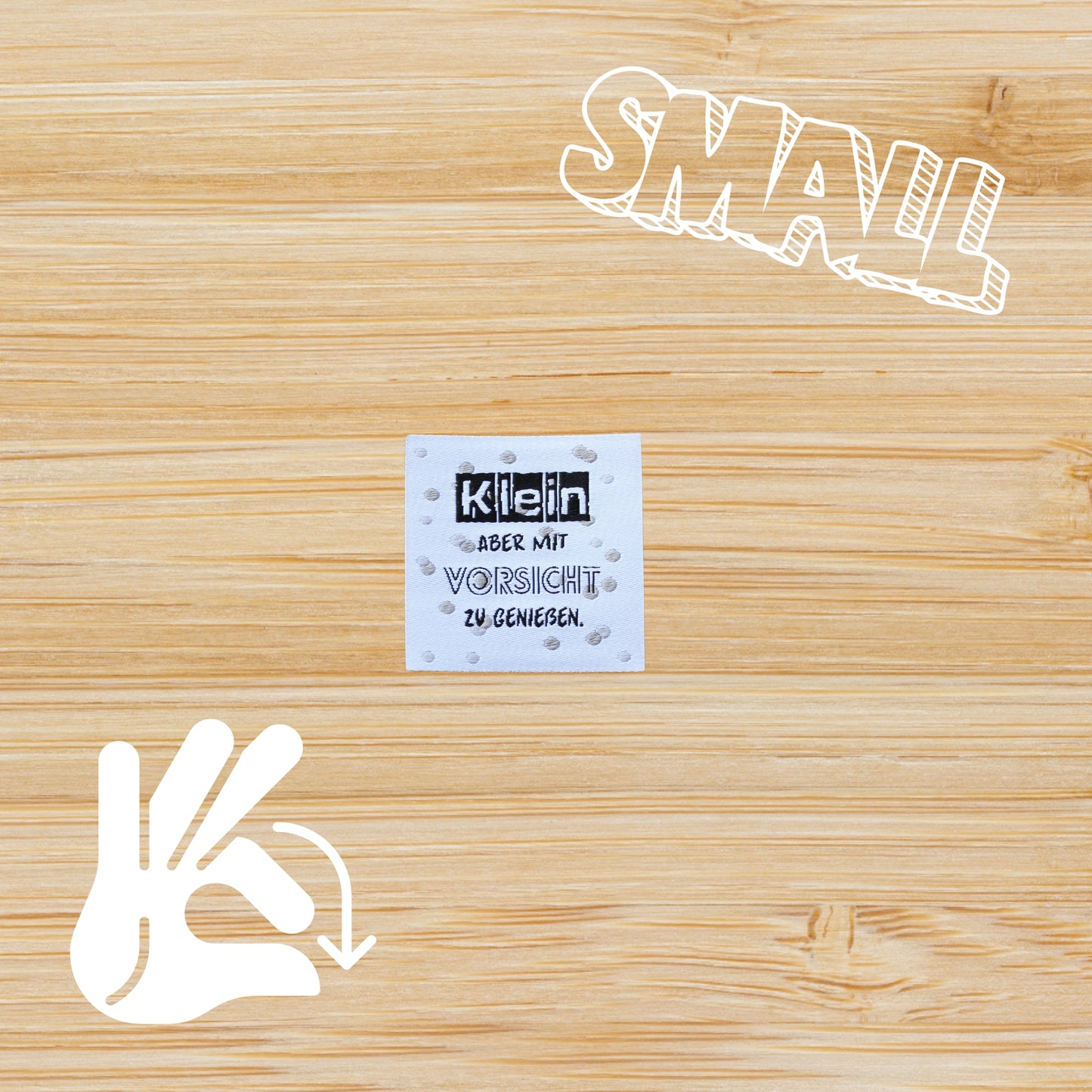 Weblabel "Klein" (mit Iron On)