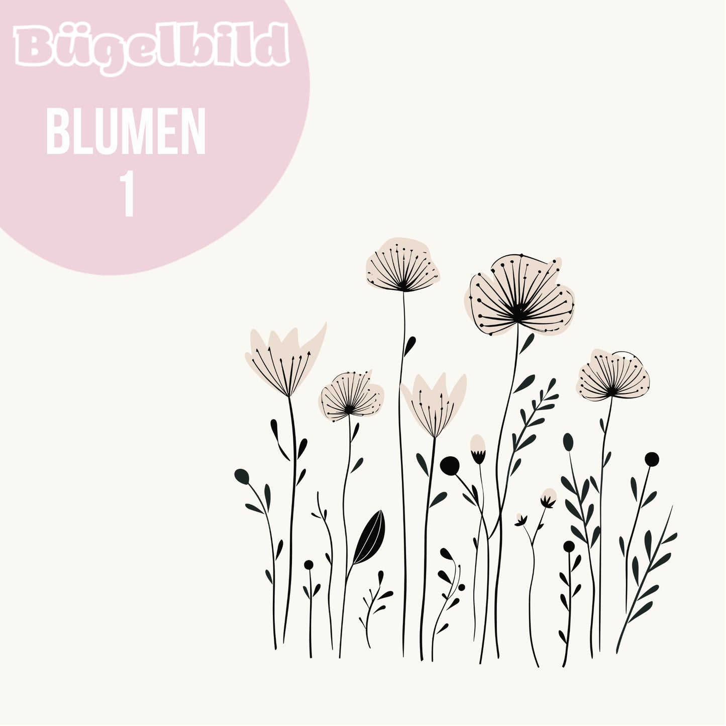 Bügelbild Blumen 1