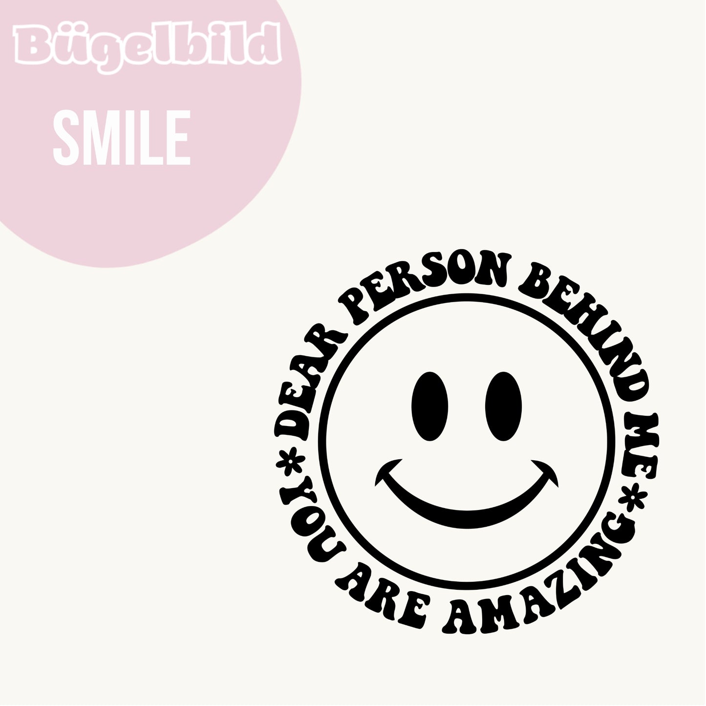 Bügelbild Smile