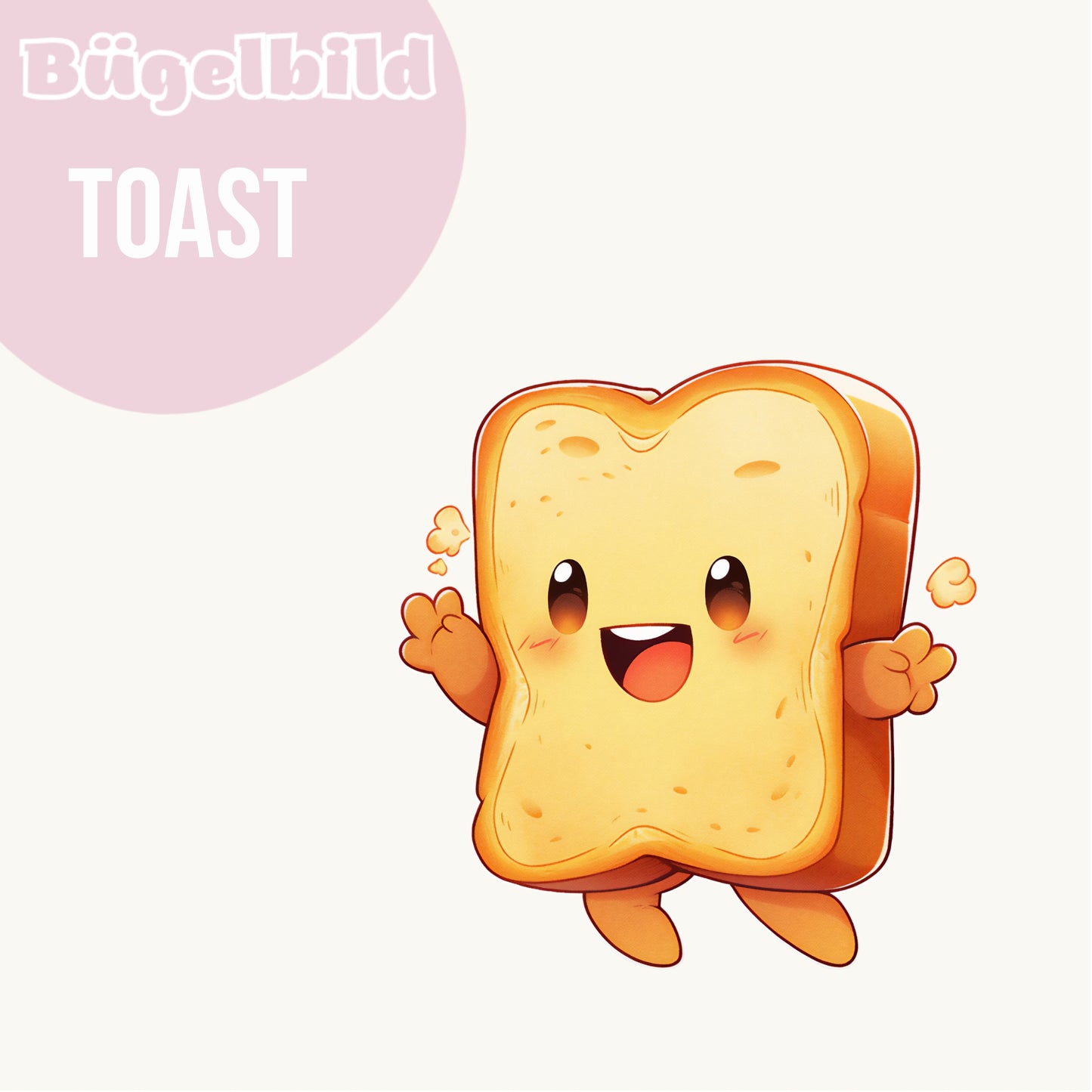 Bügelbild Toast