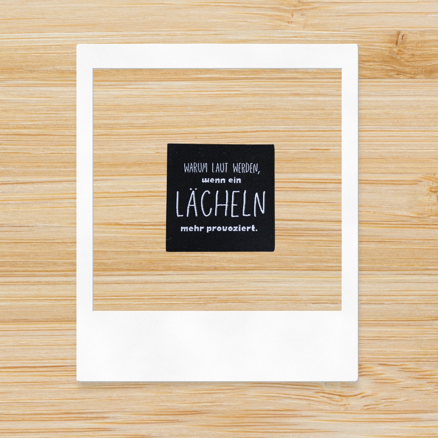 Weblabel "Lächeln" (mit Iron On)