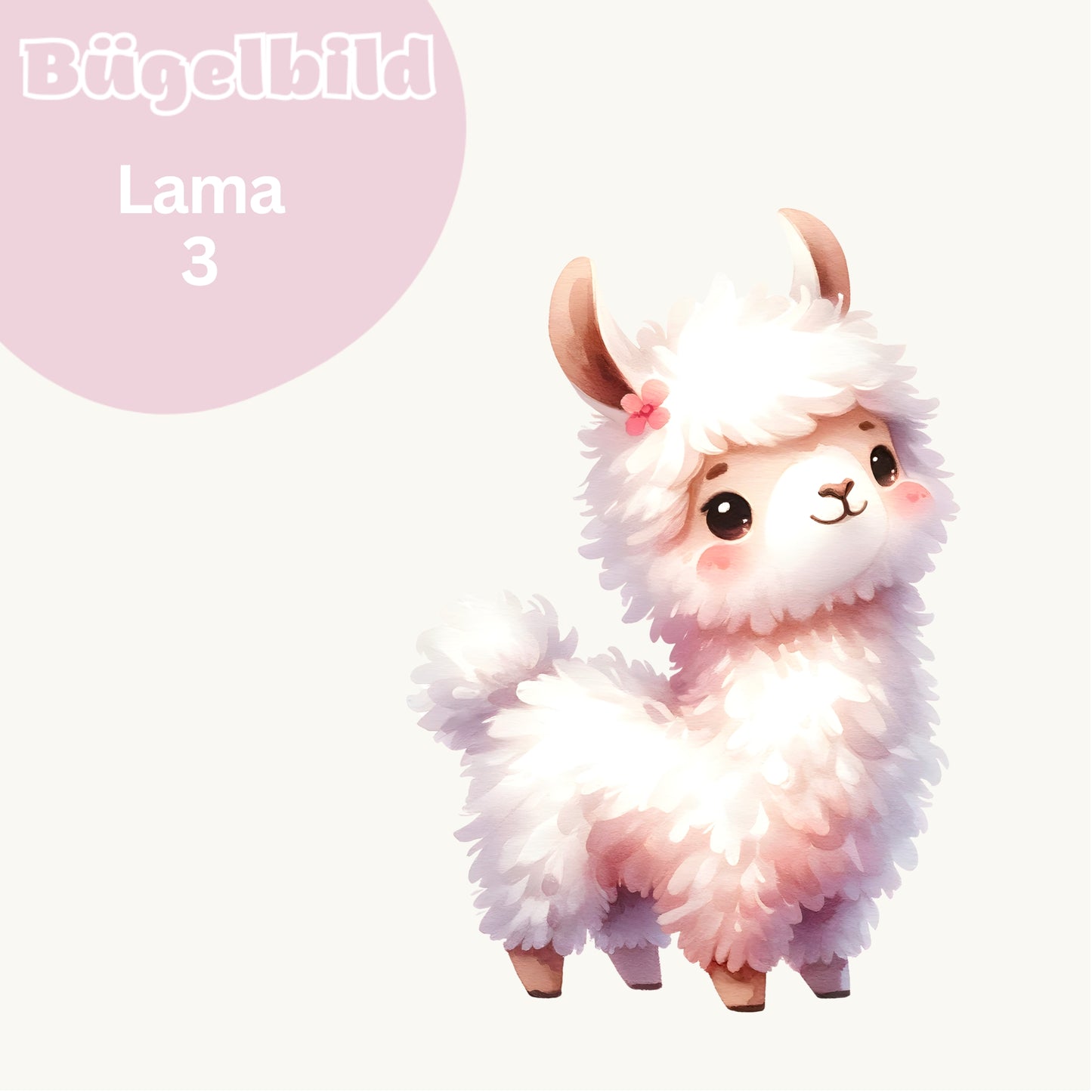Bügelbild Lama 3