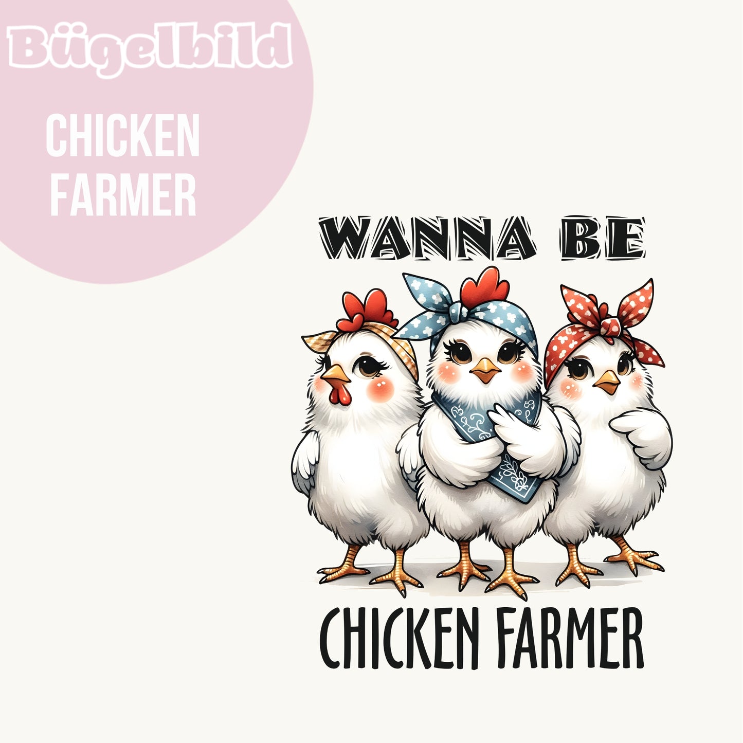 Bügelbild Chicken Farmer