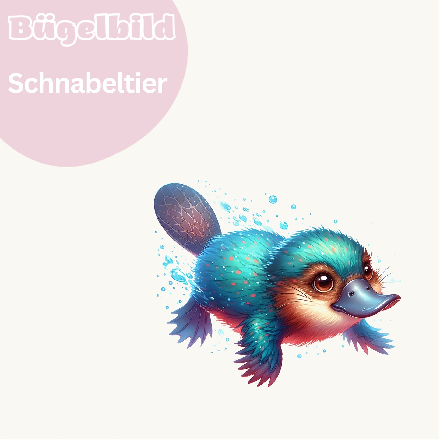 Bügelbild Schnabeltier