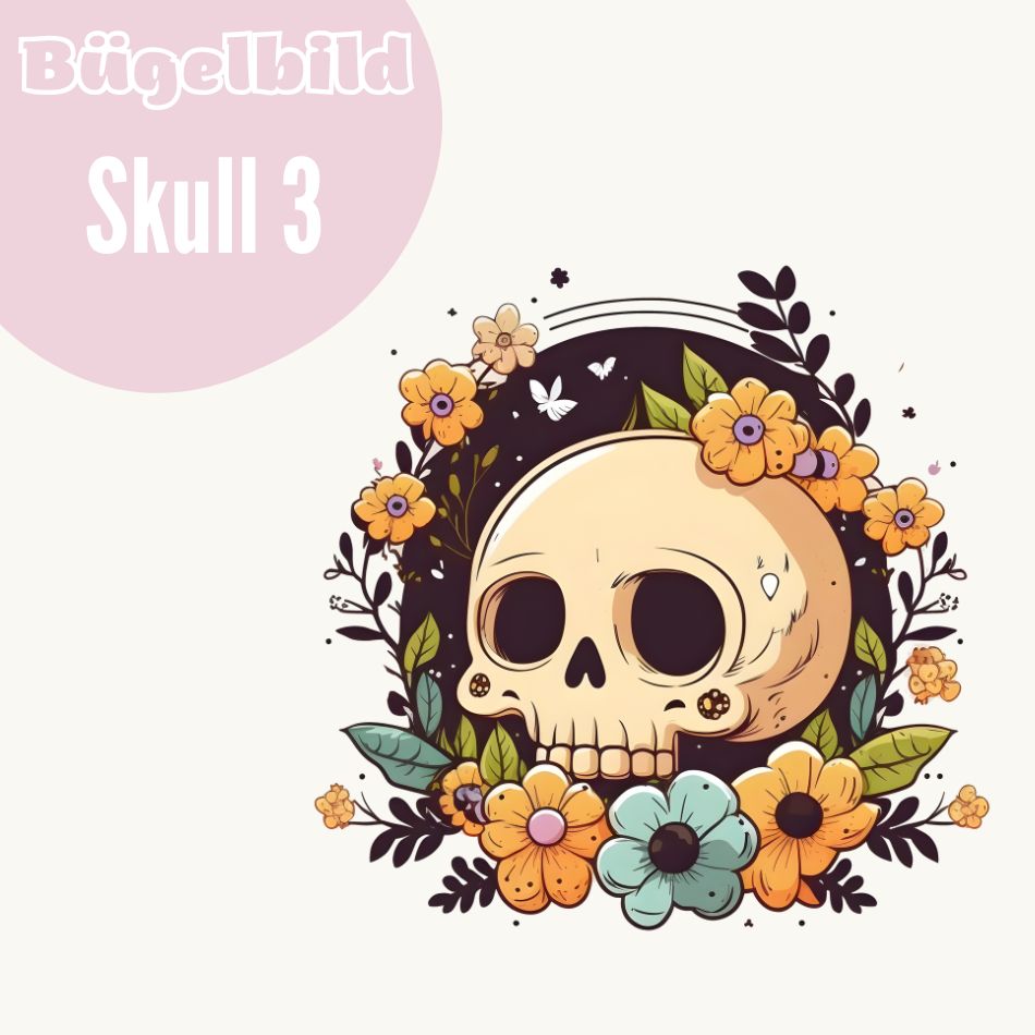 Bügelbild Skull 3