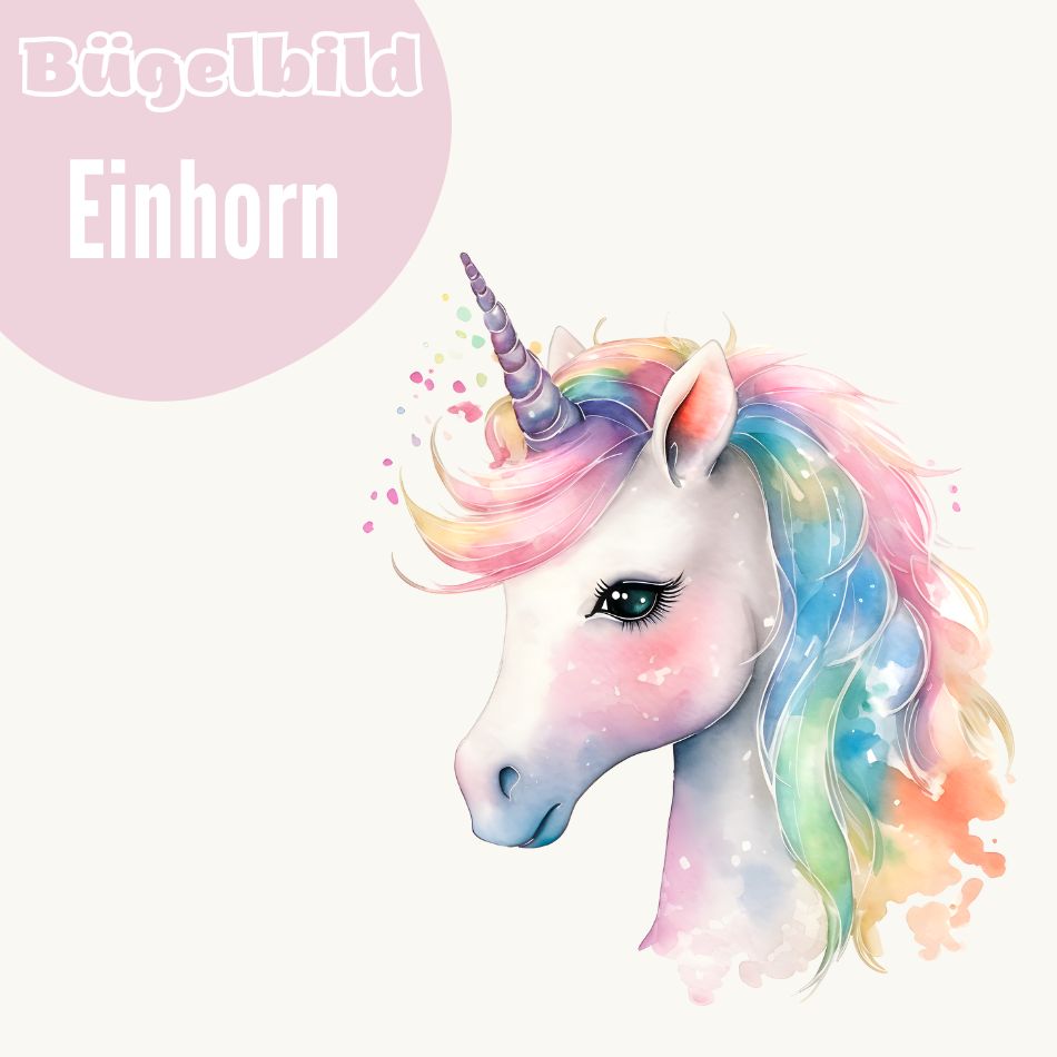 Bügelbild Einhorn