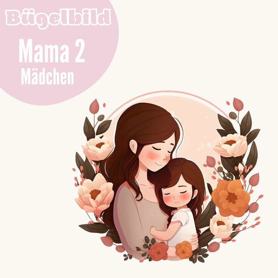 Bügelbild Mama und Mädchen 2