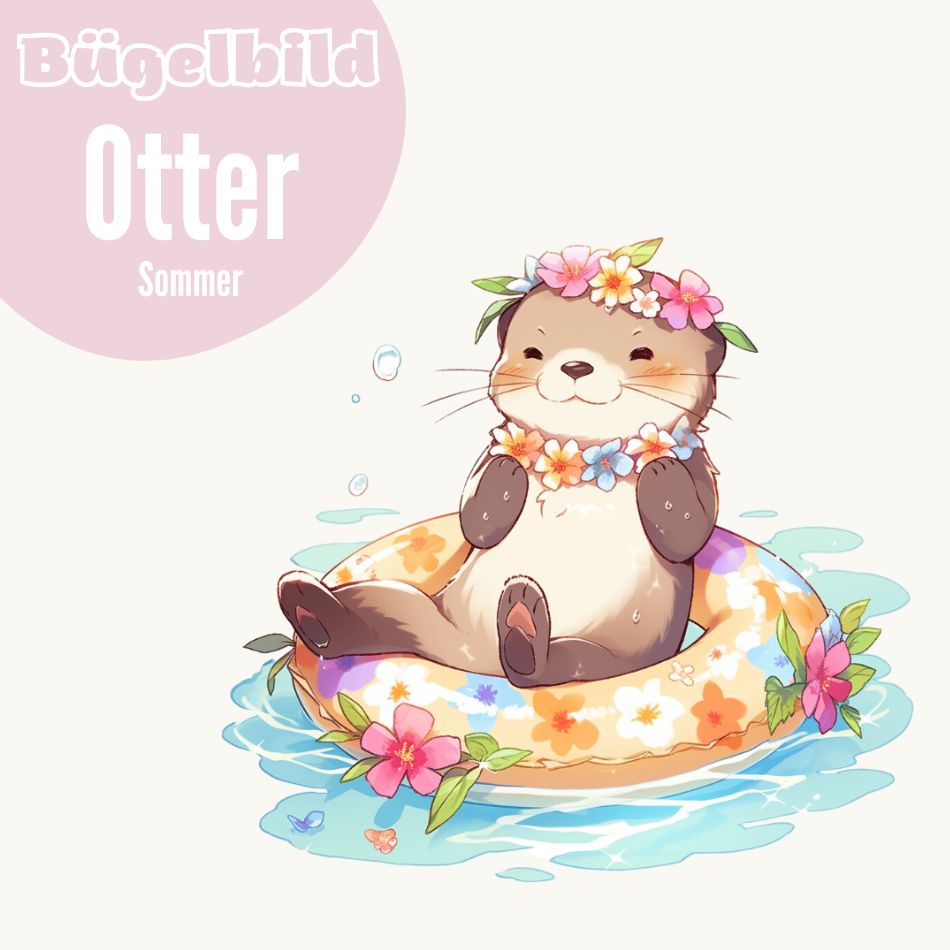Bügelbild Otter Sommer