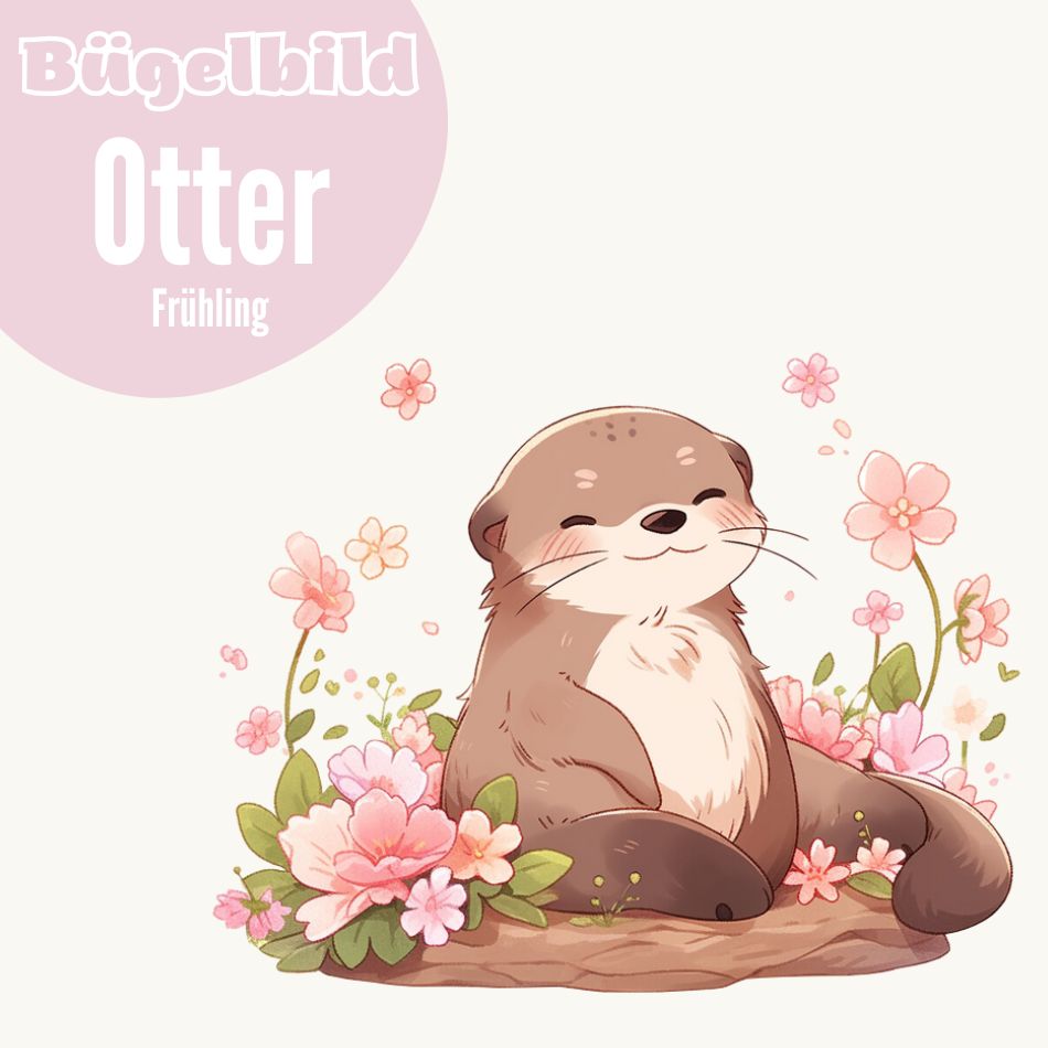 Bügelbild Otter Frühling