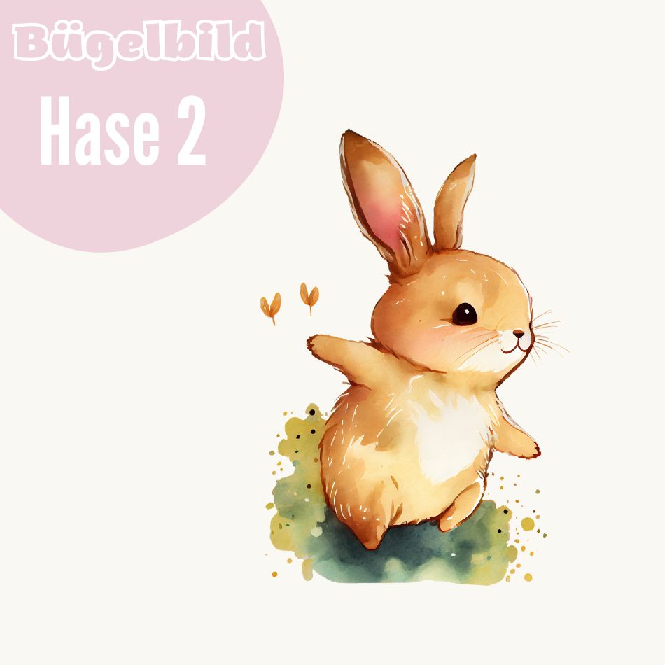 Bügelbild Hase 2