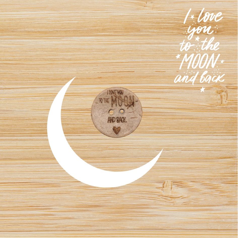 Kokosnussknopf "Moon" 25mm