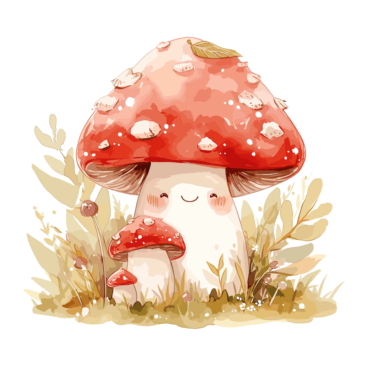 Bügelbild Pilz (rot)