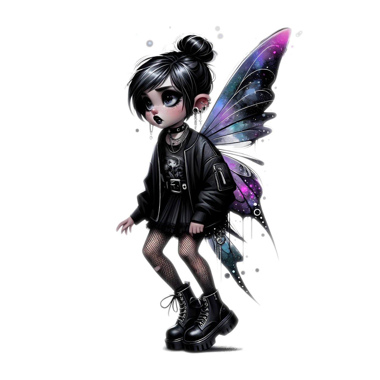 Bügelbild Gothic Fee