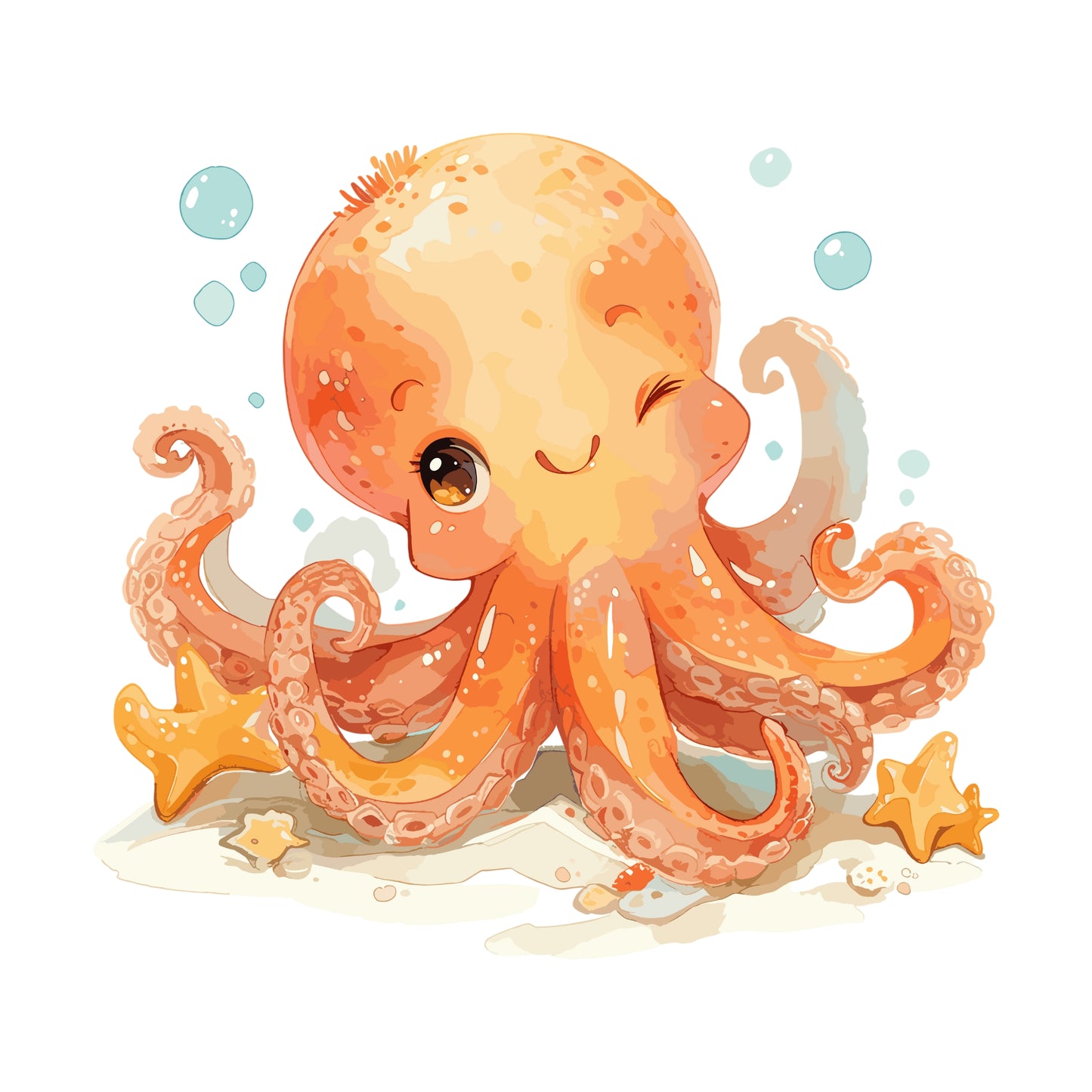 Bügelbild Oktopus