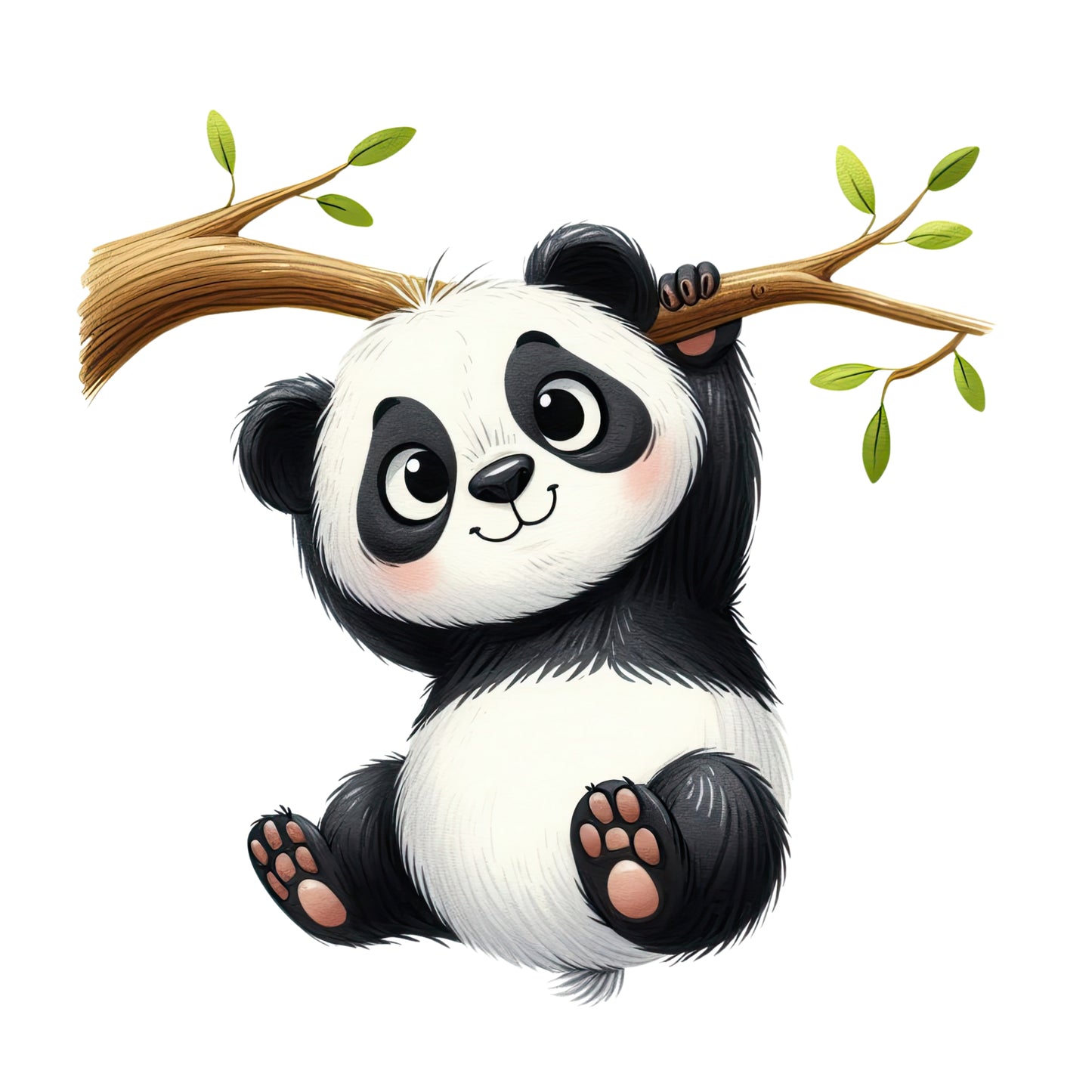 Bügelbild Panda (am Baum)
