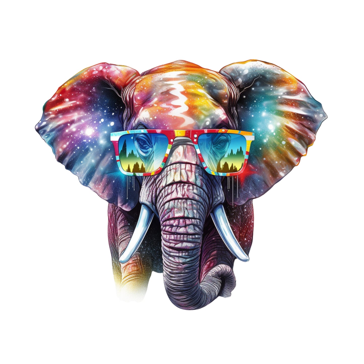 Bügelbild Elefant (bunt)