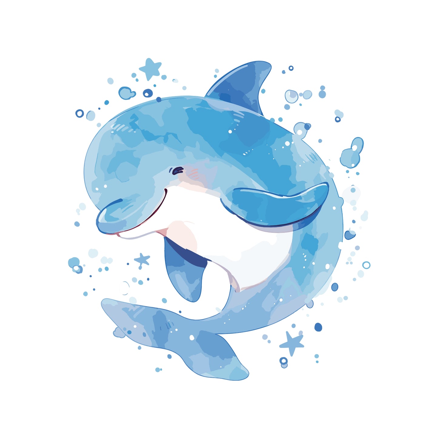 Bügelbild Delfin