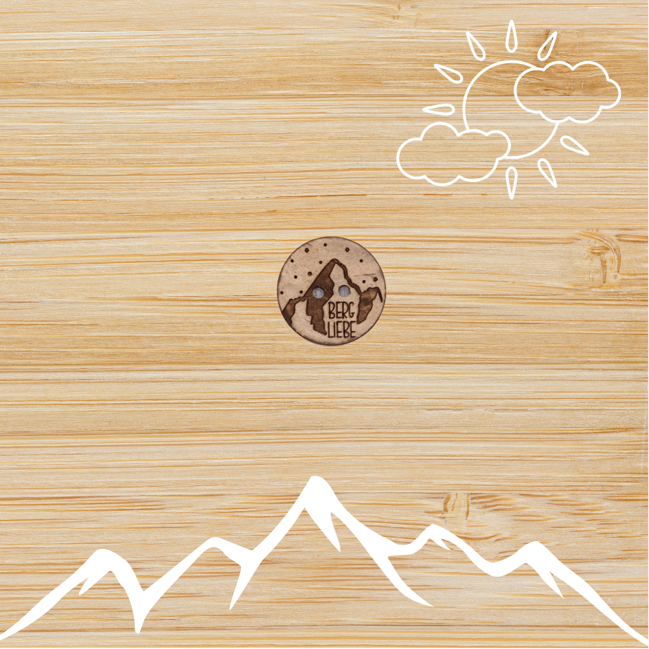 Kokosnussknopf "Bergliebe" 20mm