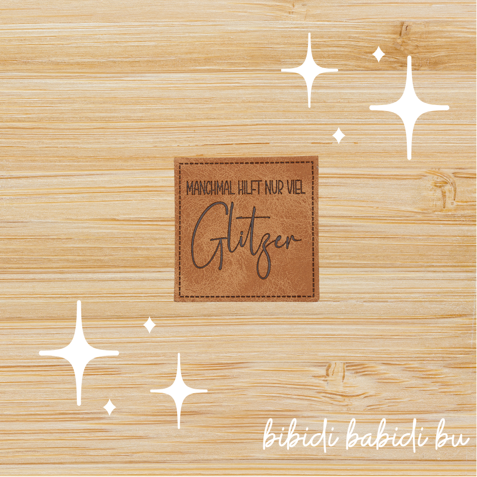 Kunstlederlabel "Glitzer"