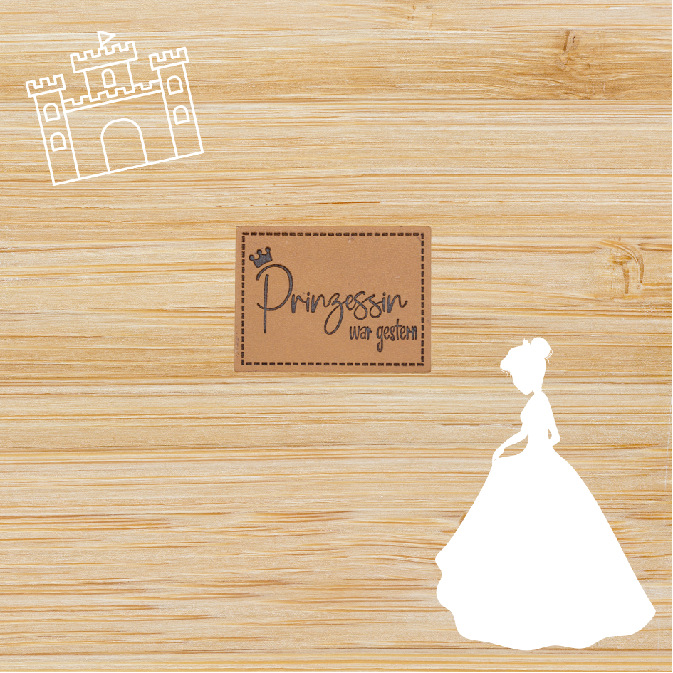 Kunstlederlabel "Prinzessin war gestern"