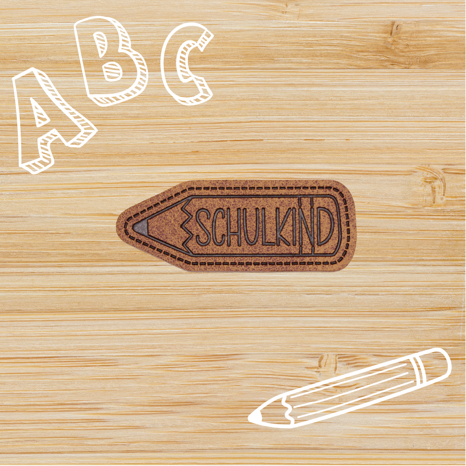 Kunstlederlabel "Schulkind"