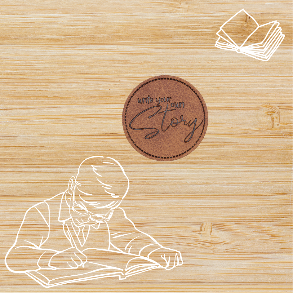 Kunstlederlabel "write your own Story"