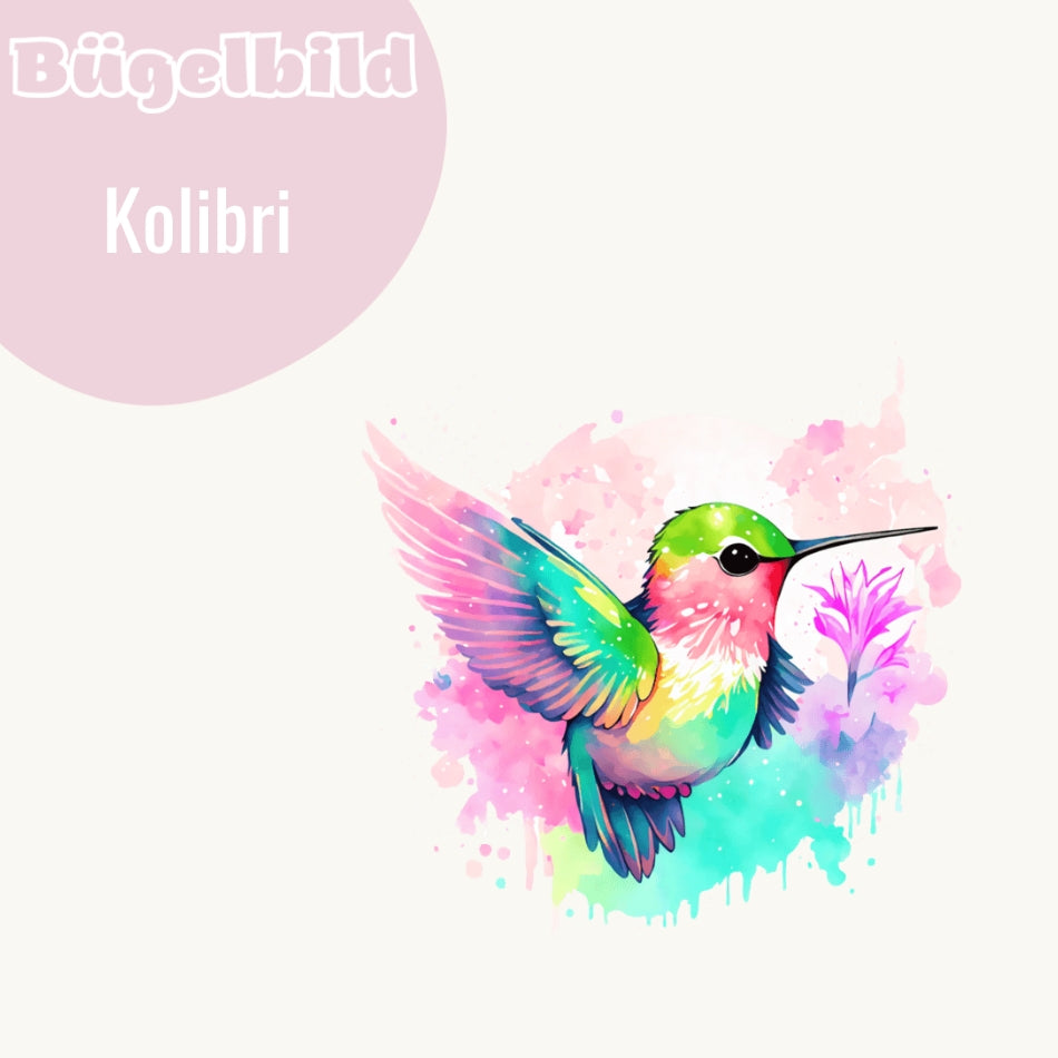 Bügelbild Kolibri