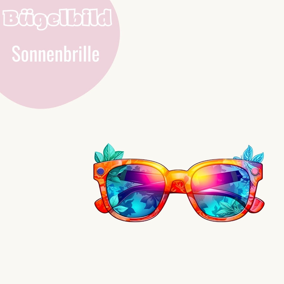 Bügelbild Sonnenbrille