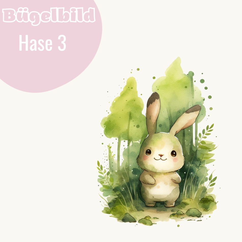 Bügelbild Hase 3