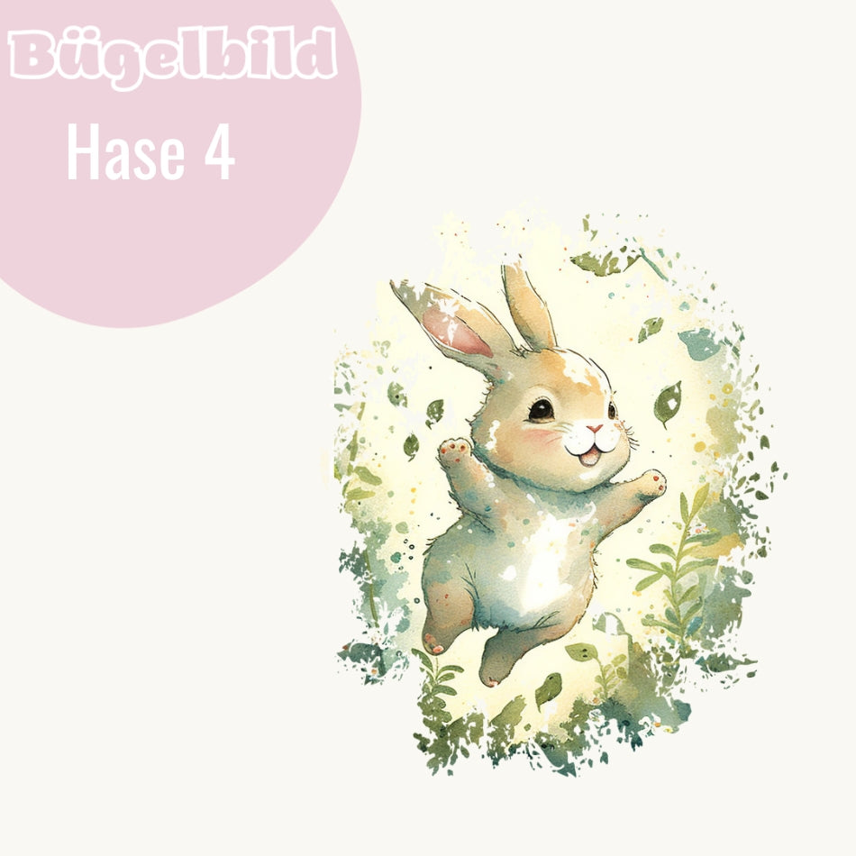 Bügelbild Hase 4