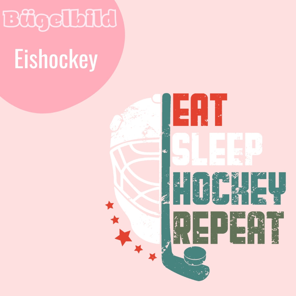Bügelbild Eishockey