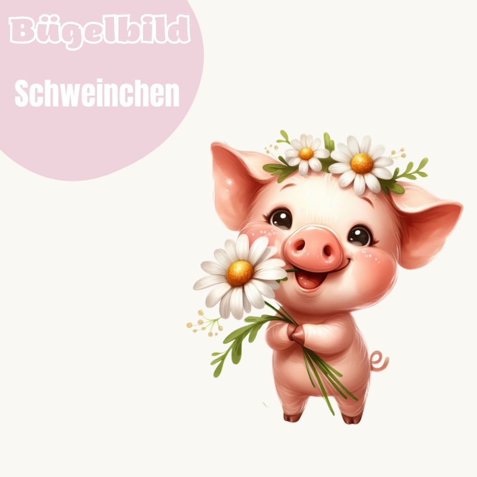 Bügelbild Schweinchen