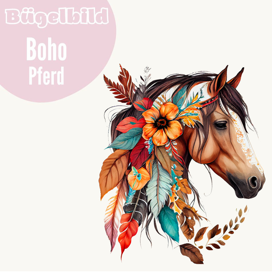 Bügelbild Boho Pferd