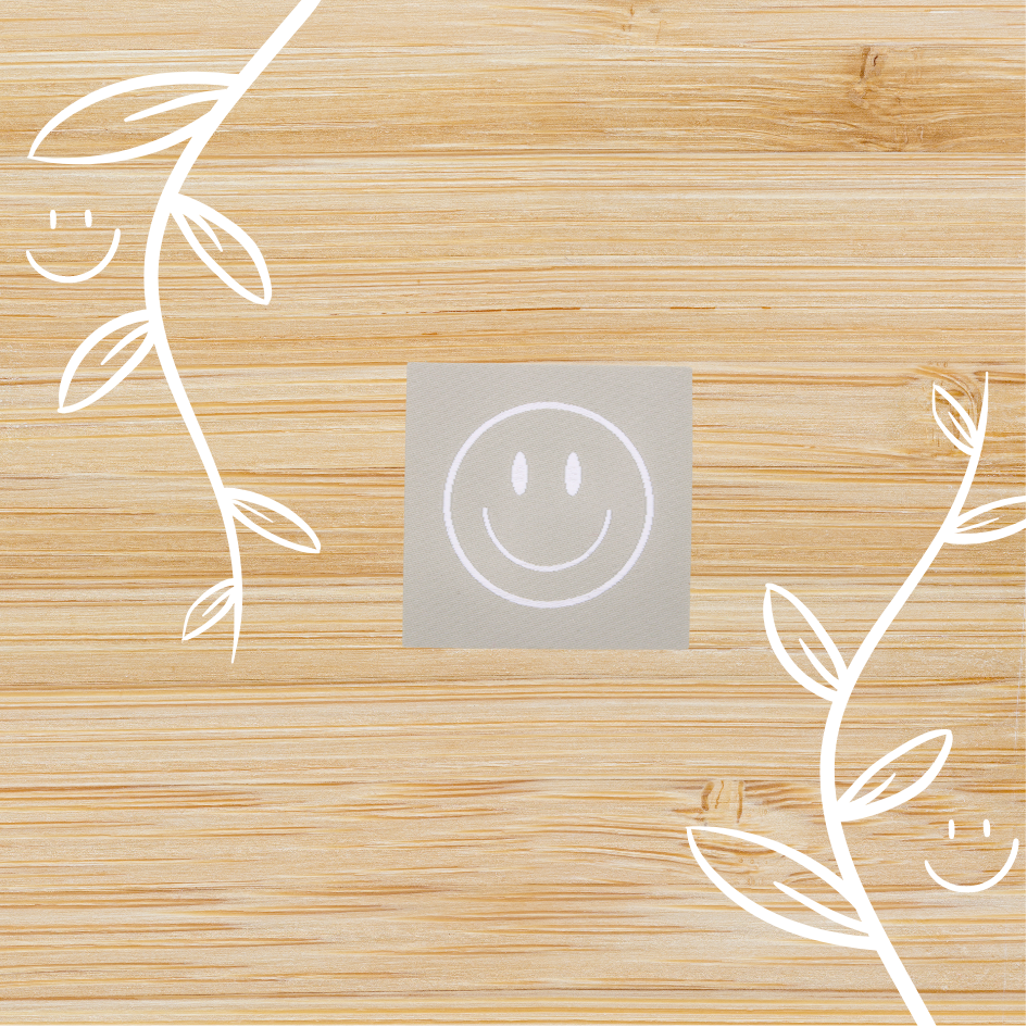 Weblabel "Smile" (mit Iron On)