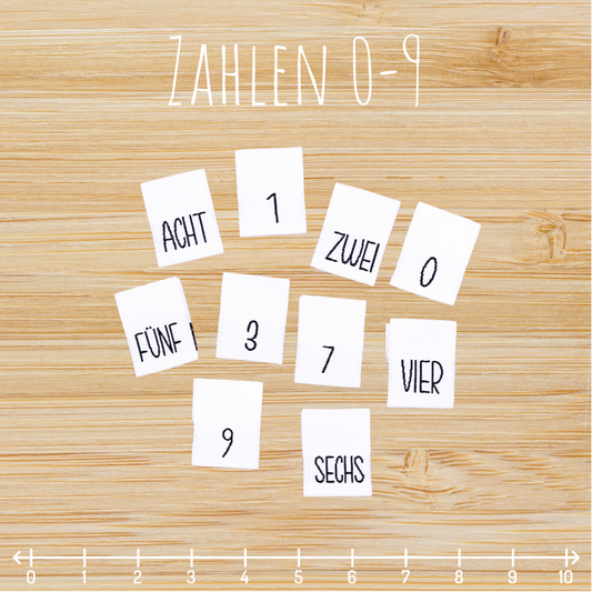 Weblabel Zahlen 0-9