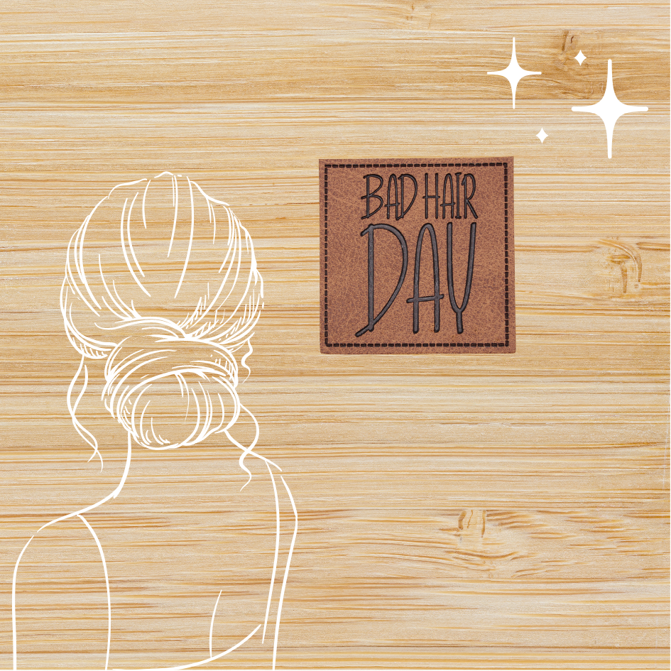 Kunstlederlabel "Bad Hair Day"