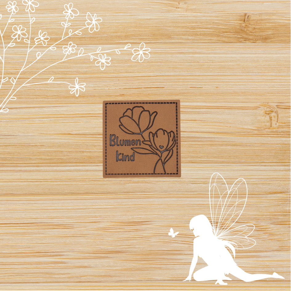 Kunstlederlabel "Blumenkind"