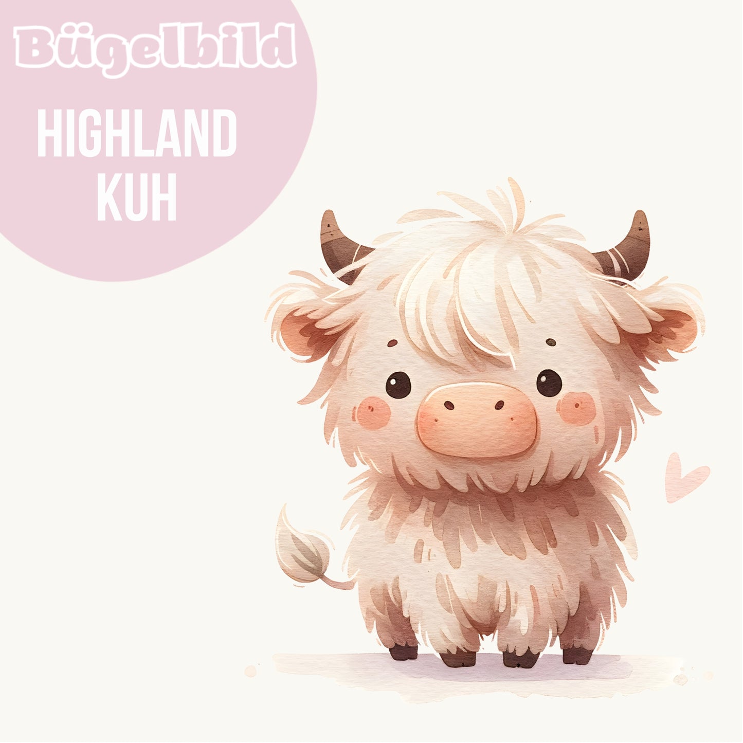Bügelbild Highland Kuh