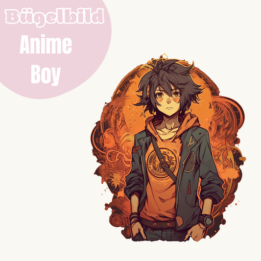 Bügelbild Anime Boy