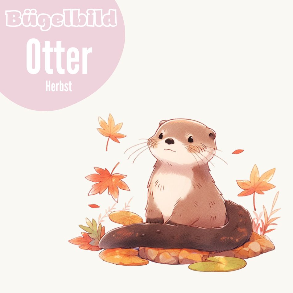 Bügelbild Otter Herbst