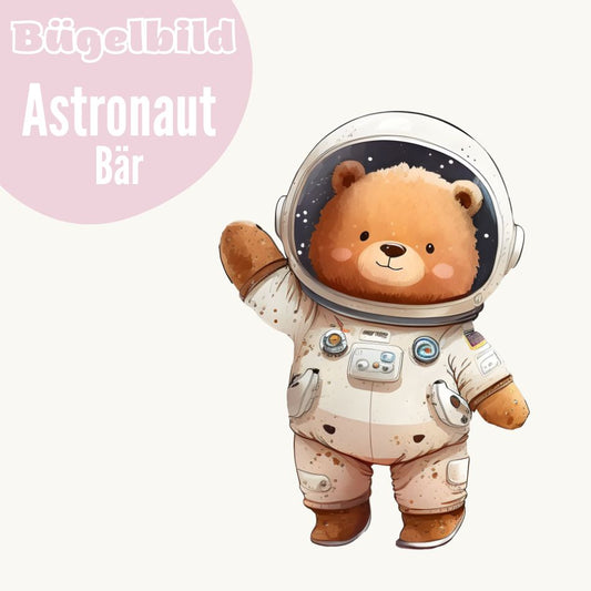 Bügelbild Astronaut Bär