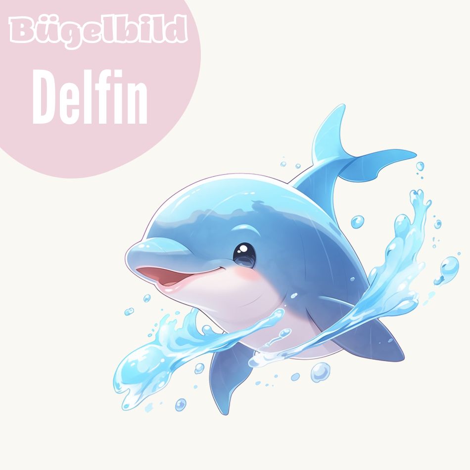 Bügelbild Delfin