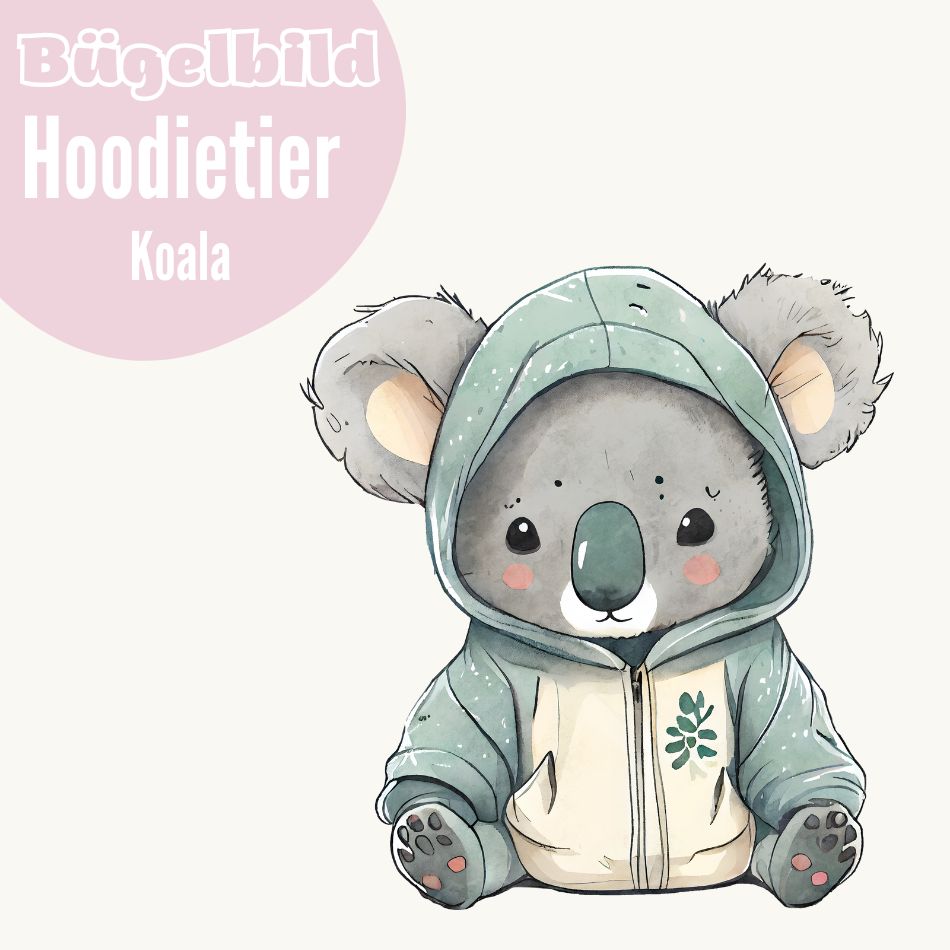 Bügelbild Hoodietier Koala