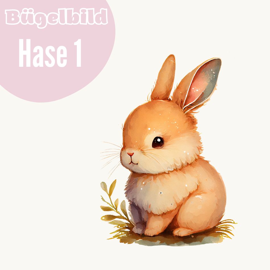 Bügelbild Hase 1