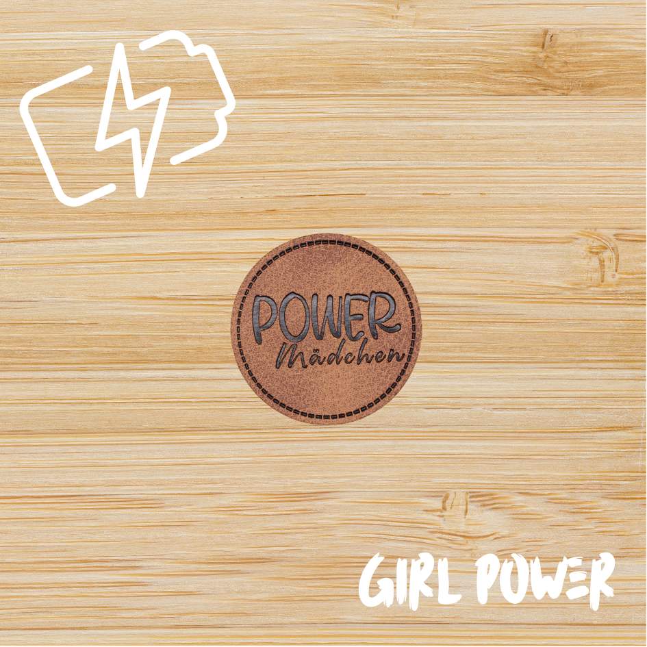 Kunstlederlabel "Power Mädchen"