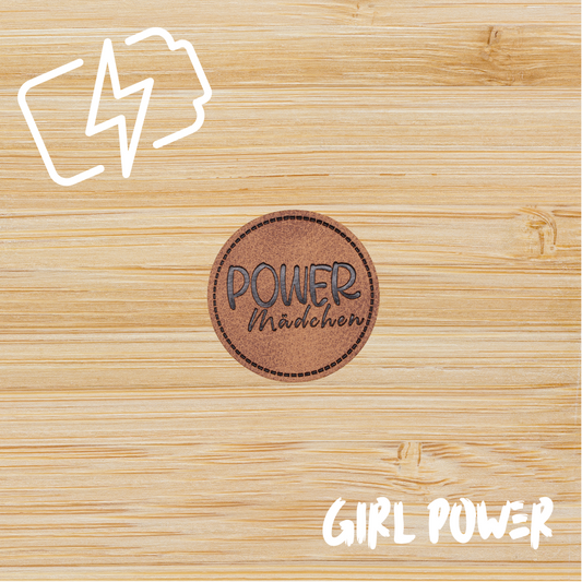 Kunstlederlabel "Power Mädchen"