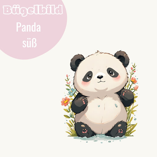 Kopie von Bügelbild Panda süß