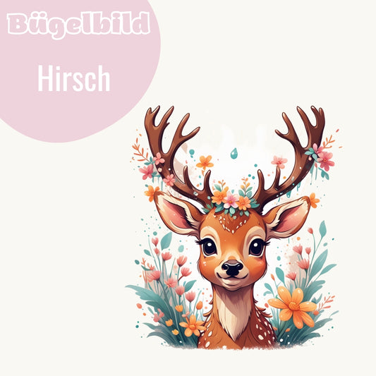 Bügelbild Hirsch