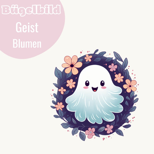 Bügelbild Geist Blumen