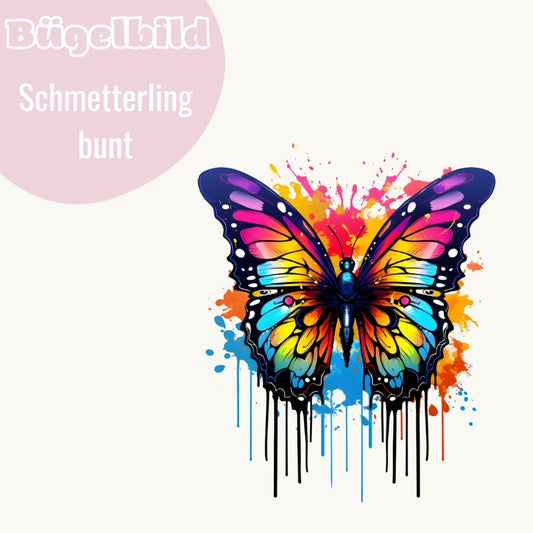 Bügelbild Schmetterling bunt